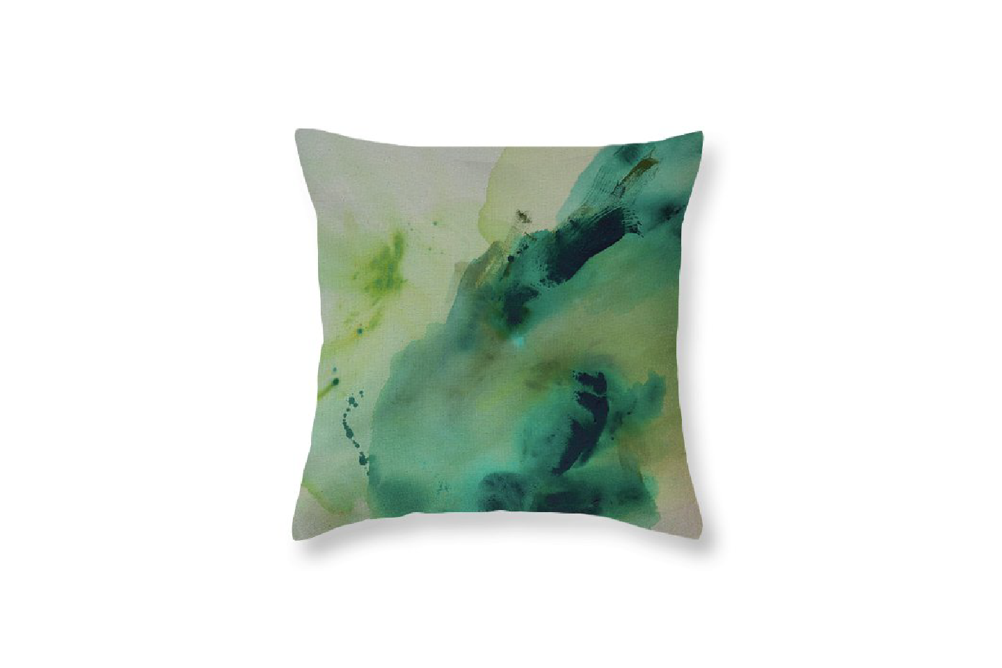 Connection, Green - Throw Pillow